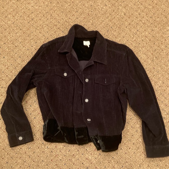 Cordury and velvet jacket - Picture 1 of 3